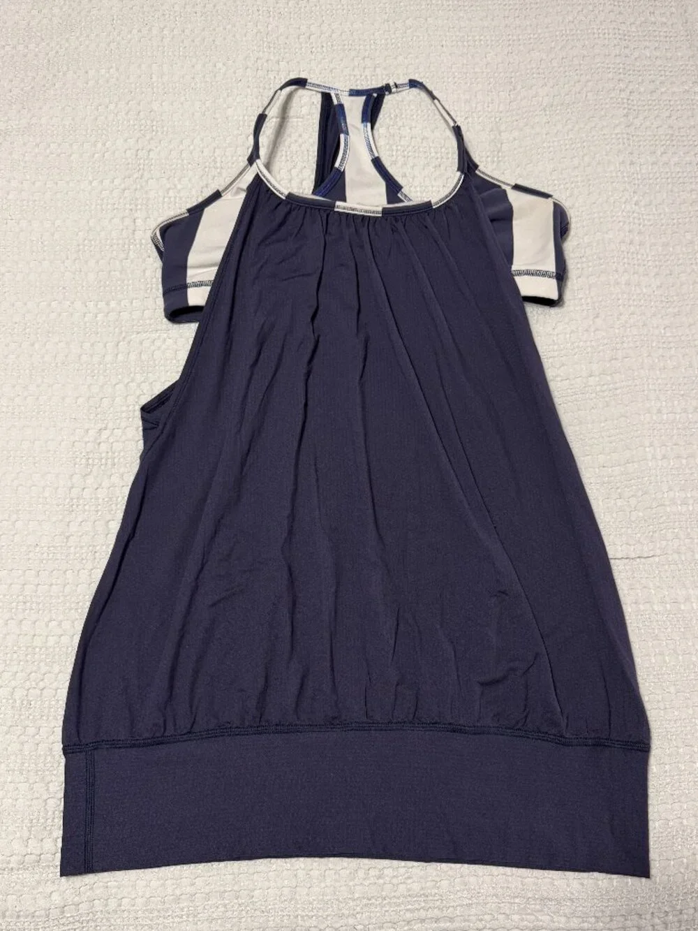 Lululemon Blue No Limits Tank Built In Bra Size 12